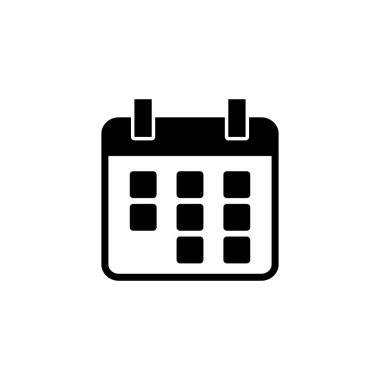 Takvim simgesi logo tasarımı. Takvim işareti ve sembol. Simge simgesini ayarla