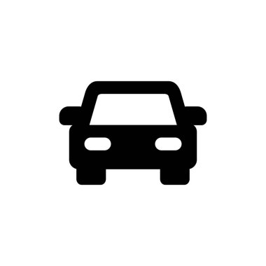 Araba simgesi logosu tasarımı. Araba işareti ve sembol. küçük sedan