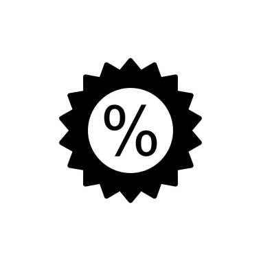 İndirimli simge logosu tasarımı. İndirim etiketi ve sembolü