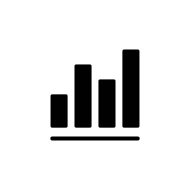 Grafik simgesi logosu dizaynı büyüyor. Çizelge ve sembol. diyagram simgesi