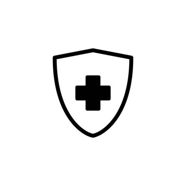 Sağlık sigortası logosu tasarımı. Sigorta sağlık belgesi ve sembolü