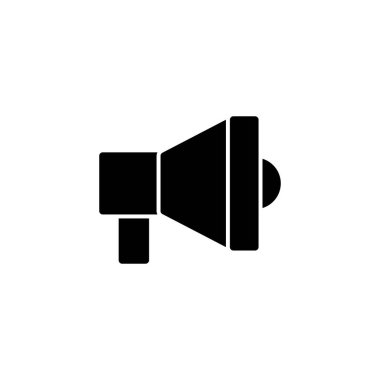 Megafon simgesi logosu tasarımı. Hoparlör işareti ve sembol