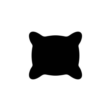 Yastık simgesi logosu tasarımı. Yastık işareti ve sembol. Rahat yumuşacık yastık.