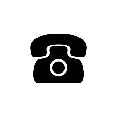 Telefon ikonu logosu tasarımı. telefon işareti ve sembol