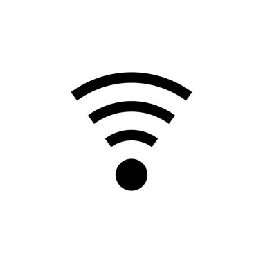 Wifi simgesi logo tasarımı. İşaret işareti ve sembol. Kablosuz simge