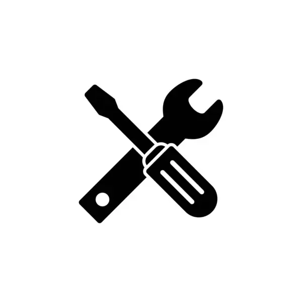 stock vector Tools icon logo design. tool sign and symbol. setting icon. Wrench and screwdriver. Service, repair