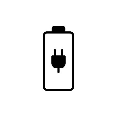 Batarya simgesi logosu tasarımı. Şarj işareti. pil şarj seviyesi