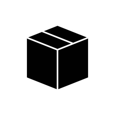 Kutu simgesi logosu tasarımı. kutu işareti ve sembol, paket, paket