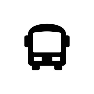 Otobüs simgesi logosu tasarımı. otobüs işareti ve sembol