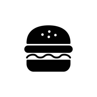 Burger ikon logo tasarımı. Hamburger ve sembol. hamburger