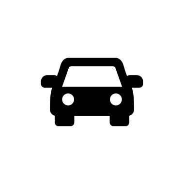 Araba simgesi logosu tasarımı. Araba işareti ve sembol. küçük sedan