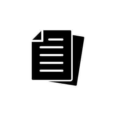 Belge simgesi logo tasarımı. Kağıt ve sembol. Dosya Simgesi