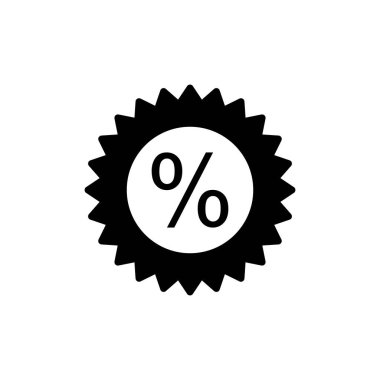 İndirimli simge logosu tasarımı. İndirim etiketi ve sembolü