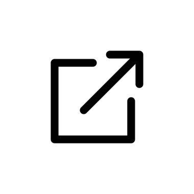 Dış bağlantı simgesi logo tasarımı. bağlantı işareti ve sembol. hiper bağlantı sembolü