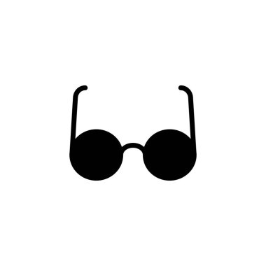 Gözlük simgesi logosu tasarımı. Gözlük işareti ve sembol