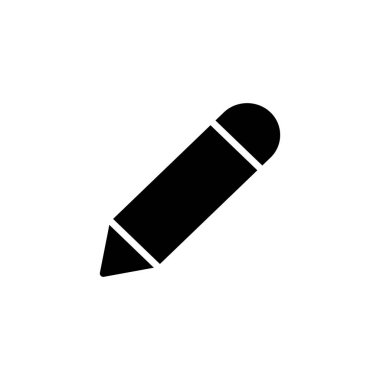 Kalem simgesi logosu tasarımı. Kalem işareti ve sembol. Simge vektörünü düzenle