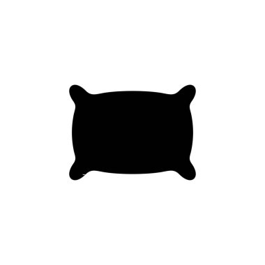 Yastık simgesi logosu tasarımı. Yastık işareti ve sembol. Rahat yumuşacık yastık.