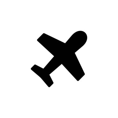 Uçak ikonu logosu tasarımı. Uçak işareti ve sembol. Uçuş taşıma sembolü. Seyahat işareti. uçak.