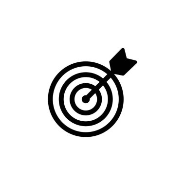 Hedef simge logosu tasarımı. hedef simge vektörü. hedef pazarlama işareti ve sembol
