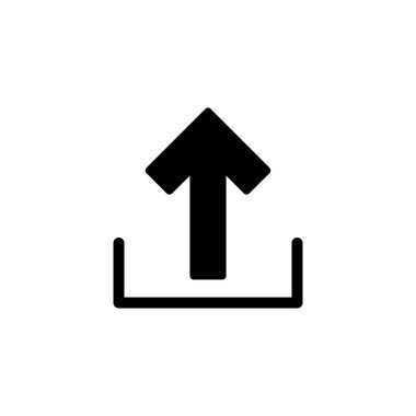 Simge logo tasarımı yükle. veri işareti ve sembolü yükle