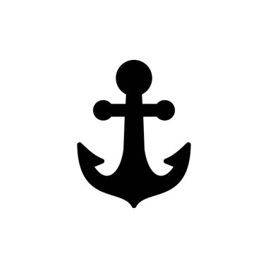 Çapa simgesi logo tasarımı. Çapa işareti ve sembol. Çapa deniz simgesi.