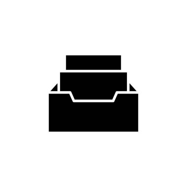 Dizin simgesi logo tasarımını arşivle. Belge vektör simgesi. Depolama simgesini arşivle.