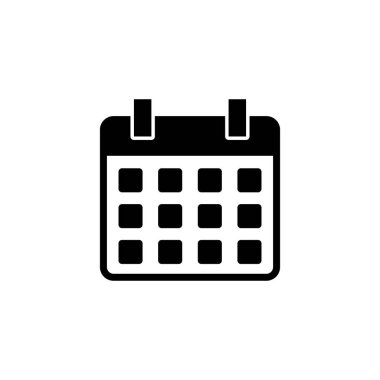 Takvim simgesi logo tasarımı. Takvim işareti ve sembol. Simge simgesini ayarla