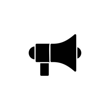 Megafon simgesi logosu tasarımı. Hoparlör işareti ve sembol