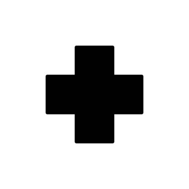 Artı simge logosu tasarımı. Artı işareti ve sembol ekle