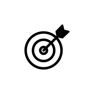 Hedef simge logosu tasarımı. hedef simge vektörü. hedef pazarlama işareti ve sembol