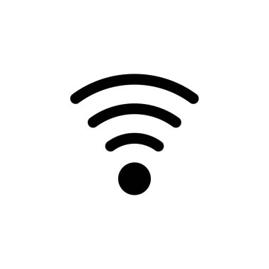 Wifi simgesi logo tasarımı. İşaret işareti ve sembol. Kablosuz simge