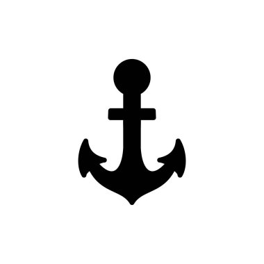 Çapa simgesi logo tasarımı. Çapa işareti ve sembol. Çapa deniz simgesi.