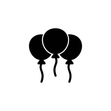 Balon simgesi logosu tasarımı. Parti balonu işareti ve sembolü