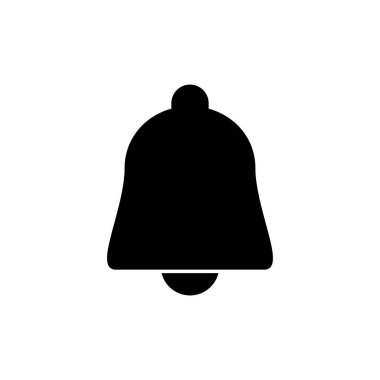 Bell simgesi logosu tasarımı. Web sitesi tasarımı için uyarı işareti ve sembol
