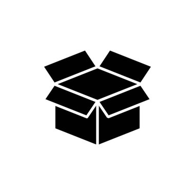 Kutu simgesi logosu tasarımı. kutu işareti ve sembol, paket, paket