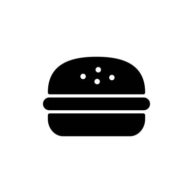 Burger ikon logo tasarımı. Hamburger ve sembol. hamburger