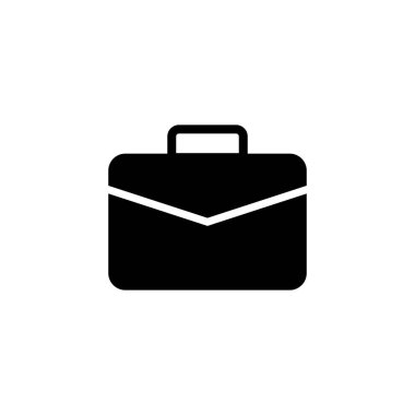 Evrak çantası simgesi logosu tasarımı. Bavul işareti ve sembol. bagaj sembolü.