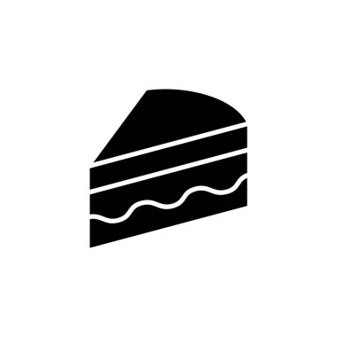 Pasta simgesi logosu tasarımı. Pasta işareti ve sembol. Doğum günü pastası simgesi