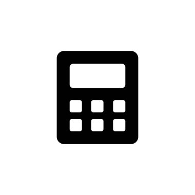 Hesap makinesi simgesi logo tasarımı. Hesap makinesi işareti ve simgesi.