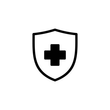 Sağlık sigortası logosu tasarımı. Sigorta sağlık belgesi ve sembolü