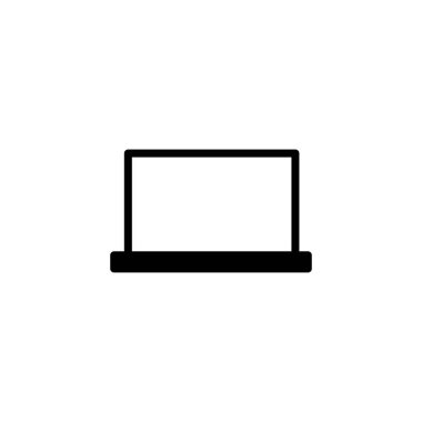 Laptop simge logosu tasarımı. bilgisayar işareti ve sembol