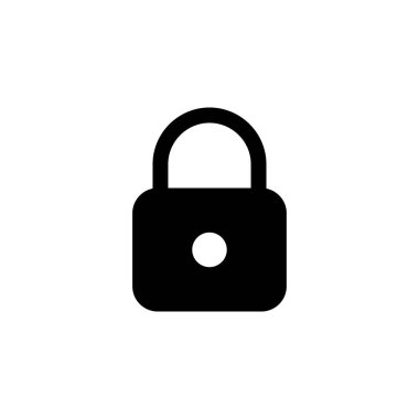 Simge logo tasarımını kilitle. Asma kilit işareti ve sembol. Şifreleme simgesi. Güvenlik sembolü