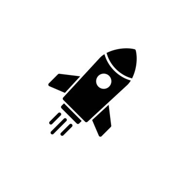 Roket ikon logosu tasarımı. Başlangıç işareti ve sembol. roket fırlatma simgesi