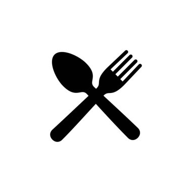 kaşık ve çatal simgesi logosu tasarımı. kaşık, çatal ve bıçak ikonu vektörü. Restoran işareti ve sembolü
