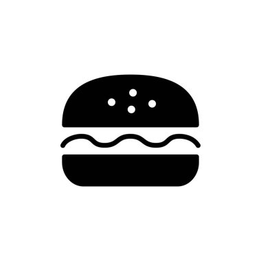 Burger ikon logo tasarımı. Hamburger ve sembol. hamburger