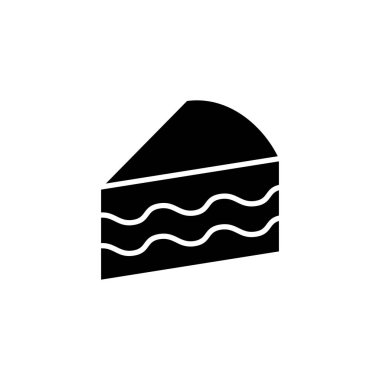 Pasta simgesi logosu tasarımı. Pasta işareti ve sembol. Doğum günü pastası simgesi