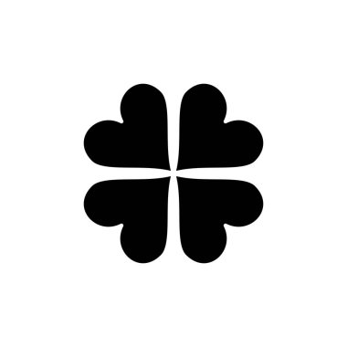 Yonca simgesi logosu tasarımı. Yonca işareti ve sembol. dört yapraklı yonca simgesi.