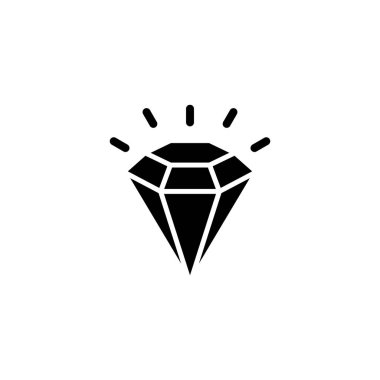 Elmas simgesi logosu tasarımı. Elmas taşları işareti ve sembolü