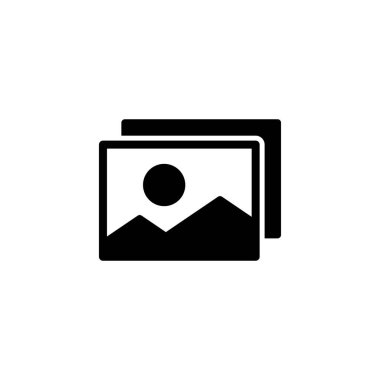 Resim simgesi logosu tasarımı. Fotoğraf galerisi işareti ve sembol. resim simgesi