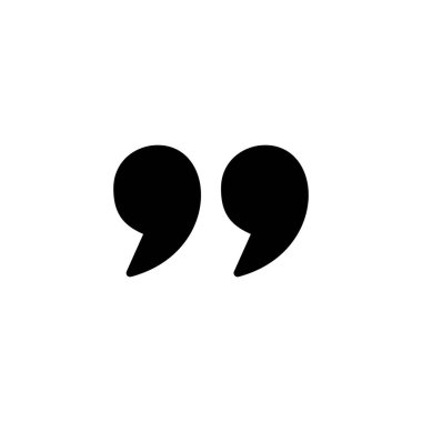 Alıntı simgesi logo tasarımı. Tırnak işareti ve sembol